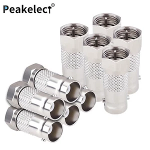 F Type Male to BNC Female RF Coax Coaxial Connector Coupler Converter for CCTV - Picture 1 of 9