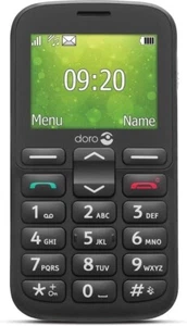 New Doro 1380 DualSIM 2G Basic Button Unlocked Mobile Phone - Black - Afbeelding 1 van 7