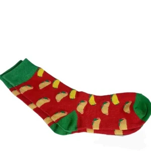Tacos Socks NEW Mens Size 6-12 Crew Socks Tacos Print -Novelty -Food - Picture 1 of 10