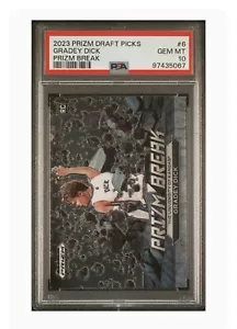 2023 Panini Draft Picks Gradey Dick Prizm Break Rookie Card #6 PSA 10 - Bild 1 von 2