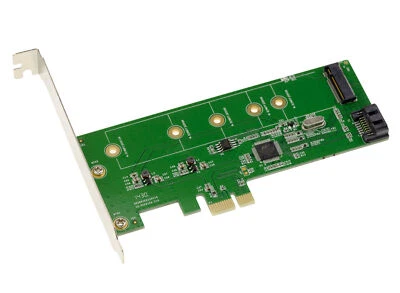 Pcie Hybrid SSD M2 SATA and Hard Drive SATA Card. RAID 0, 1, and Hyperduo Mode - Image 1 of 3