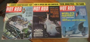 LOT of THREE HOT ROD Magazines - July, Sept, Oct 1963 - Picture 1 of 10