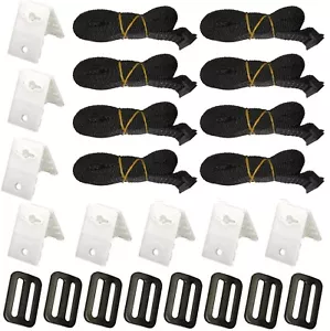 8 Set Solar Cover Reel Attachment Kit, Solar Cover Reel Blanket Straps and Cl... - Picture 1 of 6