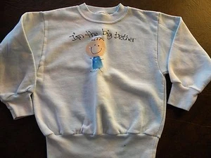 Boy's Size 3-4 Sweatshirt BIG BROTHER Hanes Long Sleeve - Picture 1 of 3