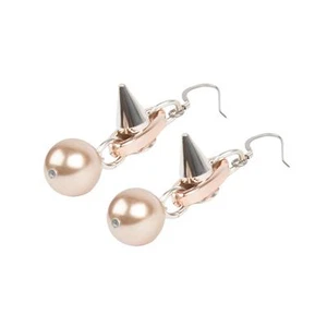 JOOMI LIM Dynamic Duo Sphere and Spike Earrings NIP $145 Gunmetal Hemit - Picture 1 of 10