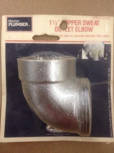 MASTER PLUMBER 1.5" COPPER SWEAT OUTLET ELBOW WASHING MACHINE LAVATORY DRAIN - Picture 1 of 6