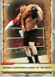 Brock Lesnar vs. Finn Balor 2020 Topps Royal Rumble Wrestling Card - Picture 1 of 4
