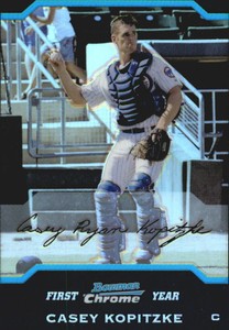 2004 Bowman Chrome Refractors Chicago Cubs Baseball Card #233 Casey Kopitzke