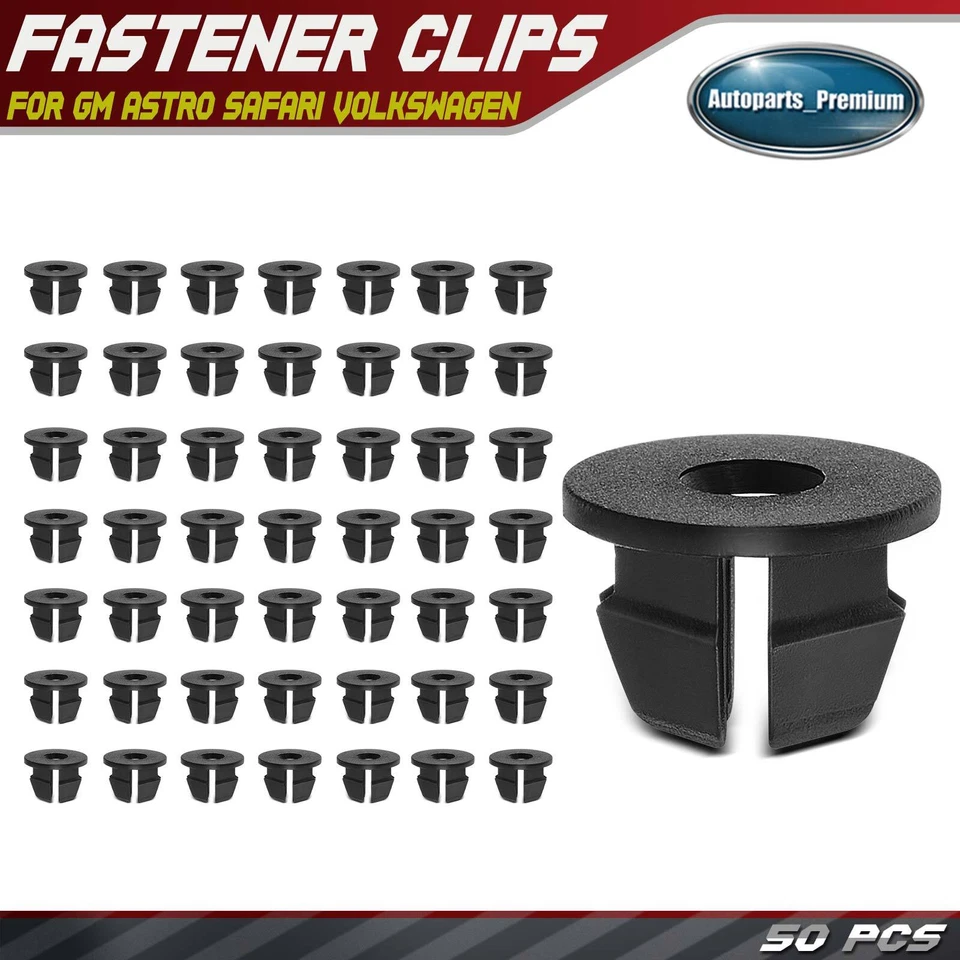 50 piezas clips de retención de nailon con orificios de 3,6 mm de diámetro para GM Astro Safari Volkswagen Foto 1 de 4