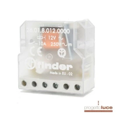 Rele elettromeccanico FINDER 26018012 26.01.8.012 12V AC - Immagine 1 di 2