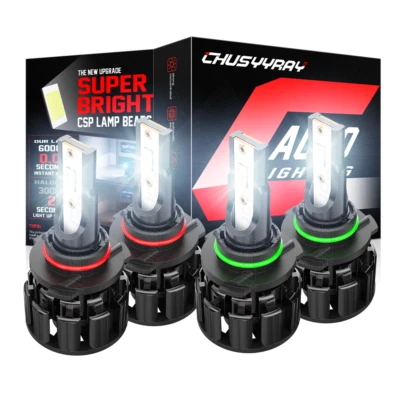 适用于本田 CRX 1988 - 1991 4x Bombillas LED para faros Luz baja/alta 9005 9006 — 第 1/4 张图片