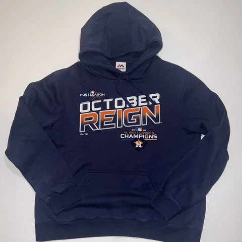 Houston Astros Hoodie Size Large Makestic 2019 AL West Champions Cover