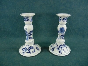 Blue Danube Japan 6 1/4" Tall Candlestick Pair - Picture 1 of 3