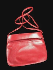 Giani Bernini small red purse soft Leather crossbody bag handbag  - Picture 1 of 8
