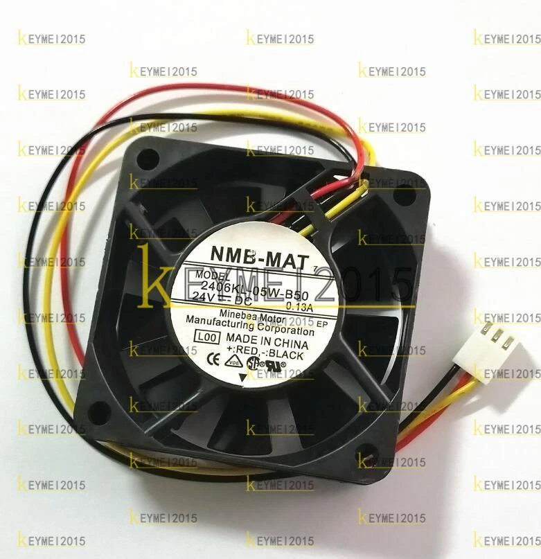 One For NMB 0.13A 6015 6CM 2406KL-05W-B50 24V 3-pin inverter ball cooling fan - Image 1 of 1