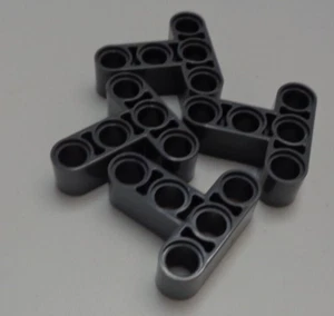 LEGO TECHNIC 60484 - 4552349 T Beam 3 x 3 W Holes Dark Stone Grey x4 - Picture 1 of 1