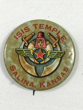Antico Iside Stanghetta Salina Kansas Ks Massonico Fraternal Occulto Pin Pinback