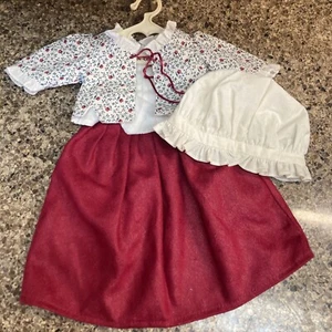American Girl Puppe 18 Zoll Pleasant Co Felicity geschnürte Jacke Petticoat Schule Outfit - Bild 1 von 9