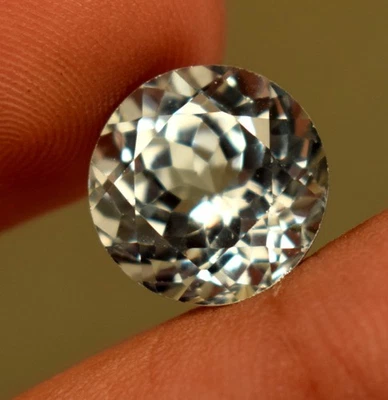 Natural Aquamarine Gemstone Top Faceted Round Cut 8.25 Ct Loose Gemstone - Image 1 of 4