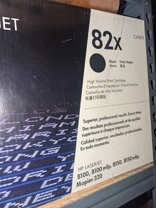 Genuine HP 82X (C4182X) Black Toner Cartridge HP LaserJet 8100, 8150 New - Picture 1 of 3