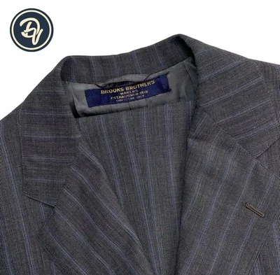 1977 38 S Brooks Brothers Makers " Special Order " Charcoal Grey Multi Stripe - Image 1 of 4