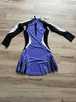 Adidas Womens Premium Long Sleeve Pro Tennis Dress Cobalt Blue Size S AD4001 NWT - Image 1 of 4