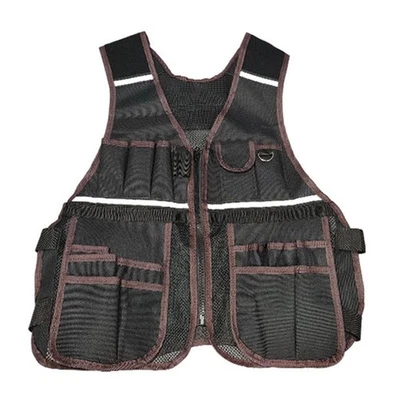 Tool Vest Nylon Mesh Cloth Quick Release Zipper Adjustable Waist Width - Image 1 of 4