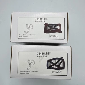 Delta Faucet 76435-SS Ashlyn Double Towel Hooks Pair (2) Stainless Steel - Picture 1 of 2
