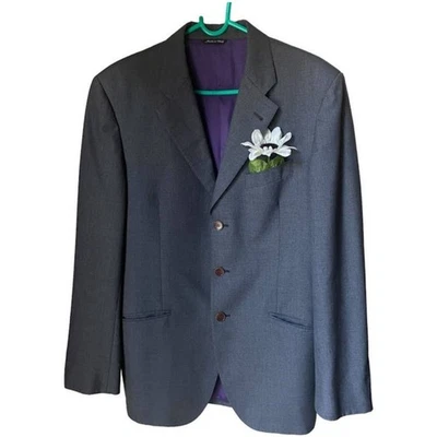 Paul Smith London Men Grey Sport Coat Large Sports Coat Multi Pockets 100% Wool  - Image 1 of 4