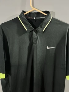 Nike Golf Tiger Woods Collection Snap Button Polo Shirt Mens M - Picture 1 of 7