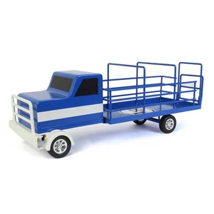 1/16th Little Buster Toys Metal Blue Cattle Truck with Black Wheels 500224 - Picture 1 of 3