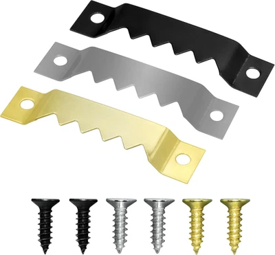 Large Sawtooth Picture Frame Hangers with Screws - 30 Pack, Supports 50 Ibs, Pic
