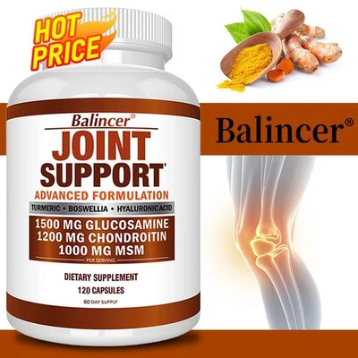 BALINCER Glucosamine + Chondroitin + MSM Capsules -Strongest Joint Health and Flexibility