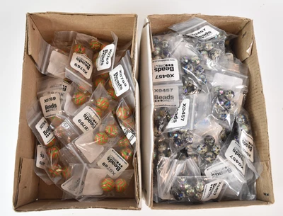 Crafting Jewellery Making Beads 2 Kinds Job Lot Over 100 Bags - Image 1 of 4
