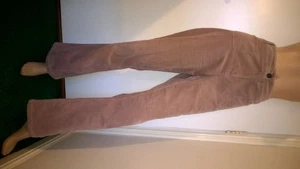 Per Una Marks & Spenser Kick Flare Velvet Long Trousers Beige Size UK 16L - Picture 1 of 15