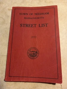 Needham 1951,Massachusetts street list avec propriétaires noms généalogie - Photo 1 sur 8