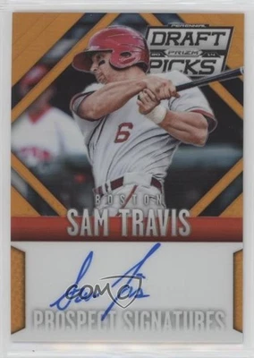 2014 Prizm Perennial Draft Picks Prospect Signatures Orange /60 Sam Travis Auto - Image 1 of 2