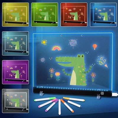 DIY Luminous Drawing Board forChildren to Graffiti Erasable Touchable LED Xmas - Image 1 of 4