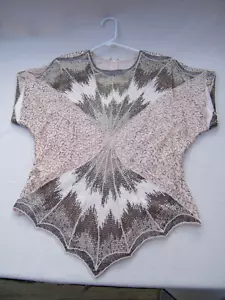 Vintage Unbranded Silk Multi Colored Beaded Blouse Size M (?) - Picture 1 of 11