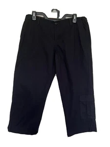 Eddie Bauer VASHON Fit Cargo pants Black Petite Size 10 Hiking Mid Rise - Picture 1 of 10