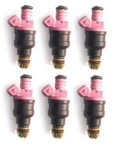 6 FUEL INJECTORS for BMW 328i Z3 M3 528i M52 6 CYL INJECTOR AS NEW PINK - Bild 1 von 1