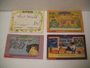 Vintage Scholastic/Wochenlesegerät Minibücher 8 Seiten 4er Set laminiert nagelneu! - Bild 1 von 5