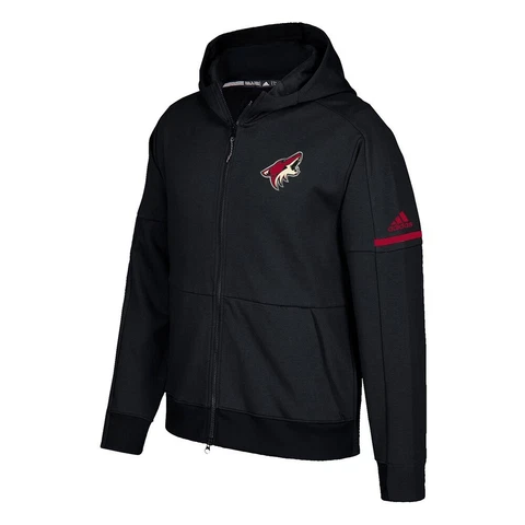 Arizona Coyotes NHL Adidas Men's Official Black Zip Z.N.E. Perrformance Jacket Cover