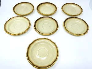 Lot Of 7 Vintage Mikassa Japan - Whole Wheat E8000 Dessert Plate saucer 7” - Picture 1 of 7