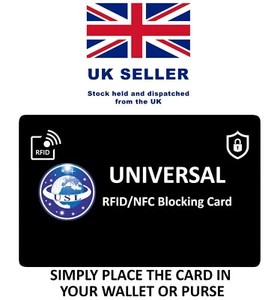 2x Protezione Carta di Credito Blocco RFID Universale NFC Contactless Blocco Segnale - Foto 1 di 5