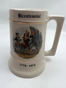 Tazza Birra Stein Ceramica Griffith House 1776-1976 Bicentenario Bordo Oro  - Foto 1 di 7