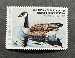 WTDstamps - 1981 OKLAHOMA - State Duck Stamp - Lot1 - Mint OG NH - Picture 1 of 2