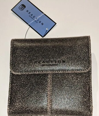 Kenneth Cole Reaction Distressed Leather Wallet, Black - Image 1 of 4