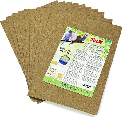 Gravel Paper for Bird Cage 10-Pack 11” x 17” Gravel Liner 17" x 11" - 10PCS