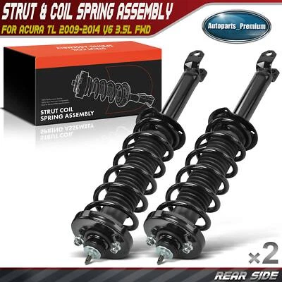 2Pcs Rear Complete Strut & Coil Spring Assembly for Acura TL 2009-2014 3.5L FWD - Image 1 of 4